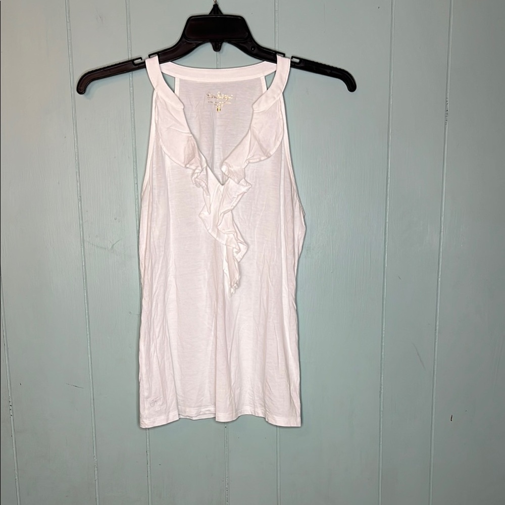 Lilly Pulitzer Ruffled Front Tank Top